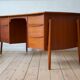 Danish executive teak desk, Svend Aage Madsen, 1960s