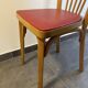 BAUMANN bistro chair in wood and red faux leather