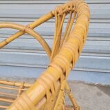 Rattan shell armchair 1960