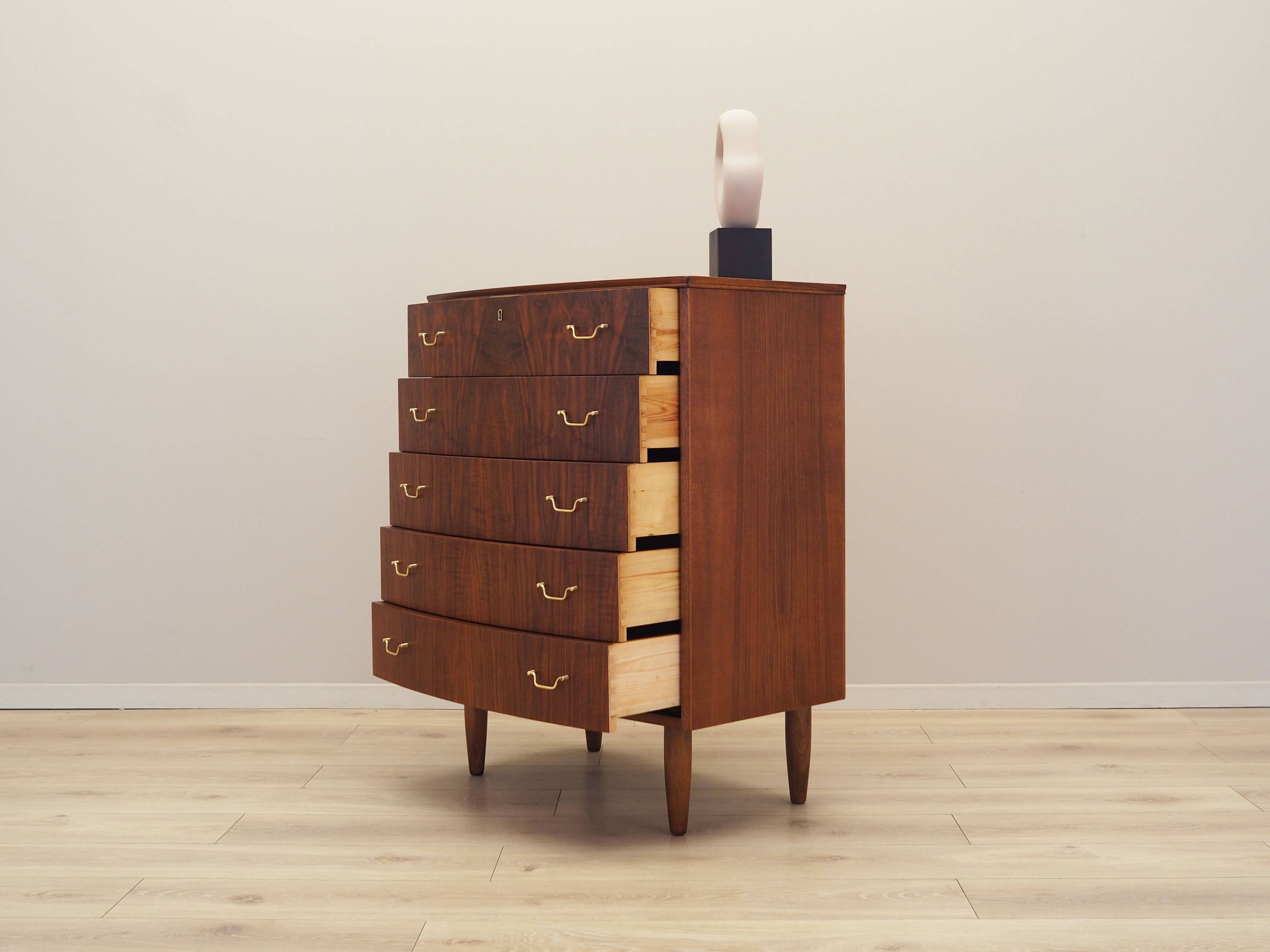 Walnut chest of drawers, Danish design, 1970s, production: Denmark