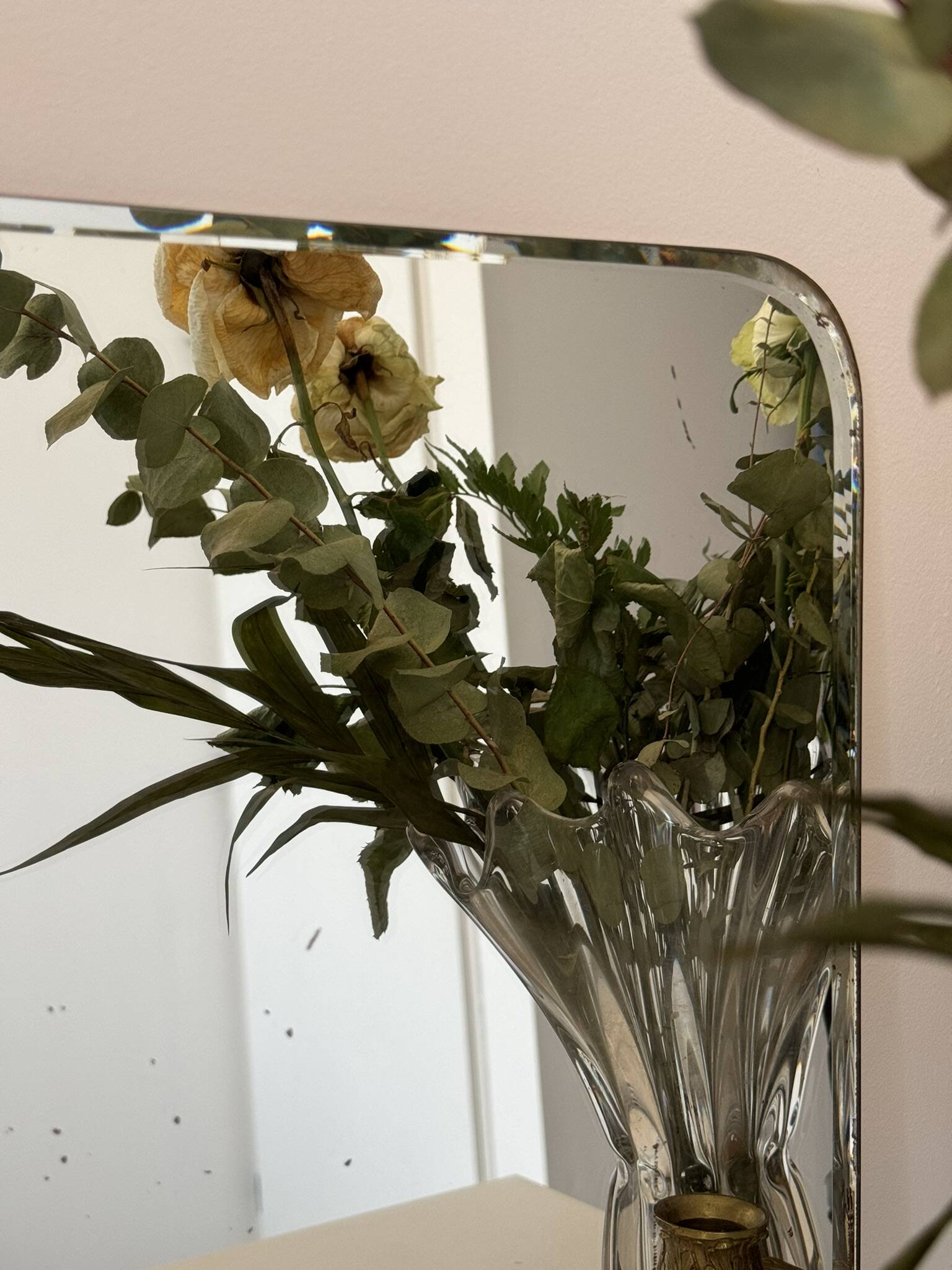 Vintage beveled mirror