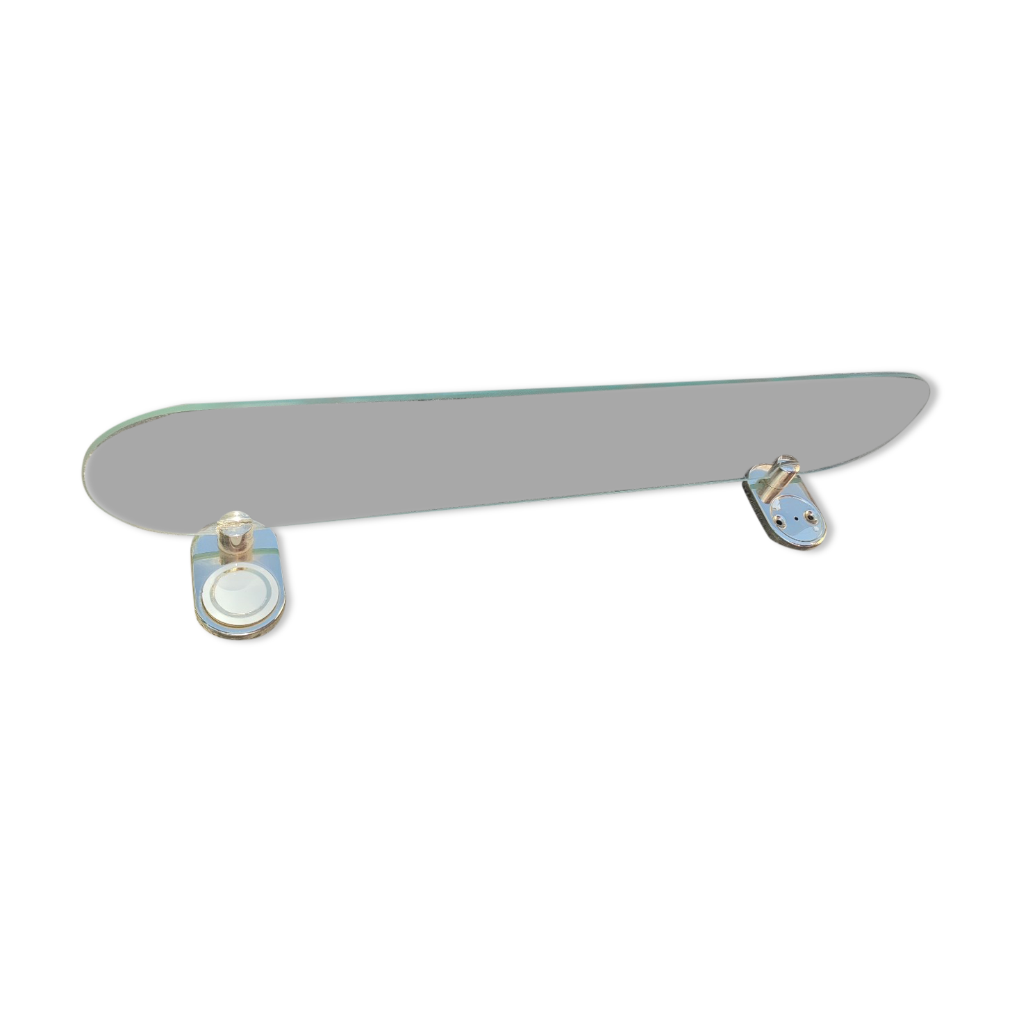 Bathroom shelf glass and brass