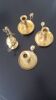 Lot bougeoirs et petite lampe en huile