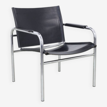 Arm Chair “Klinte” in Leather by Tord Björklund for Ikea, 1980s