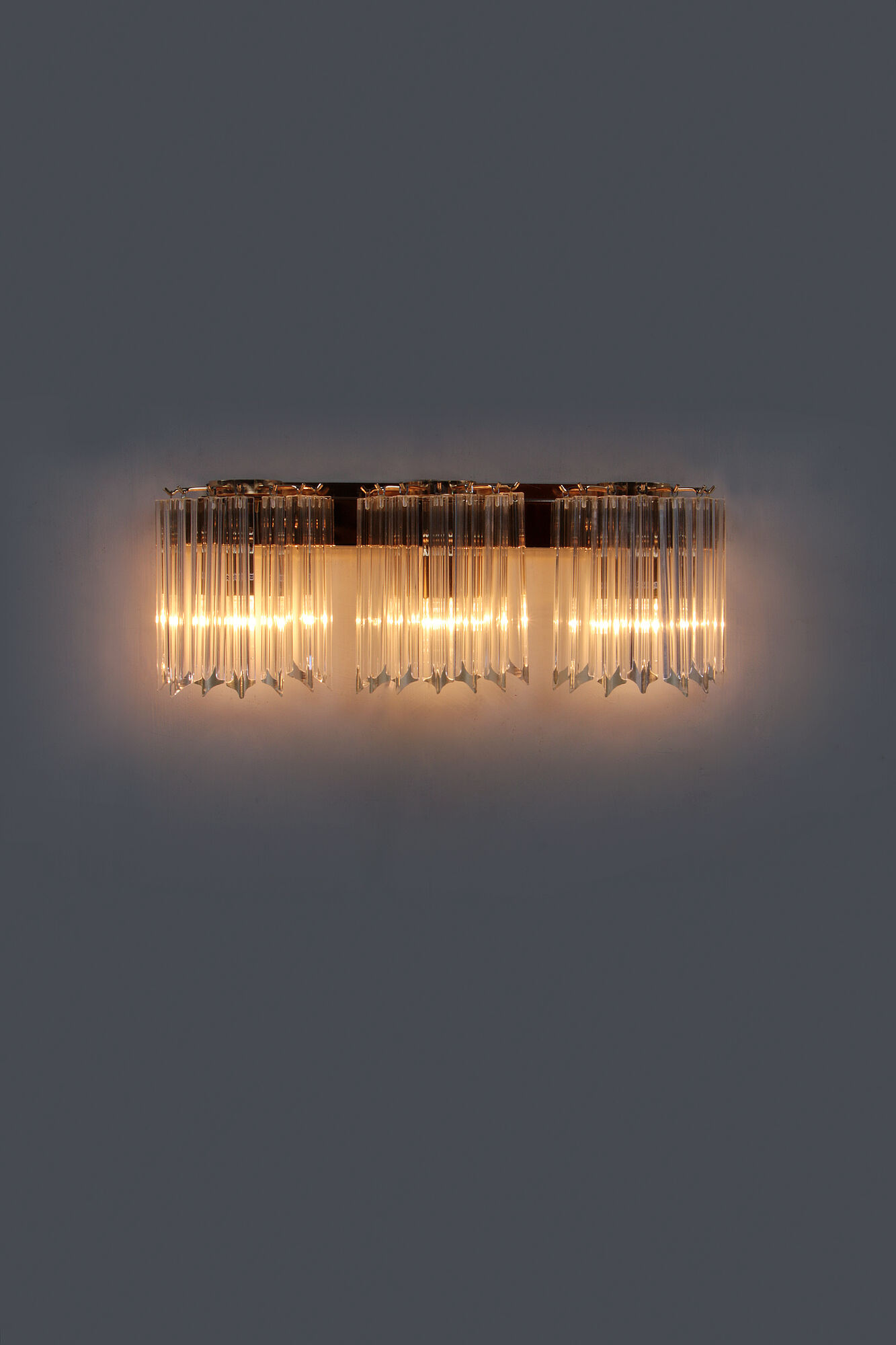 Murano glass Italian wall lamp design by Venini, 1970 Italy