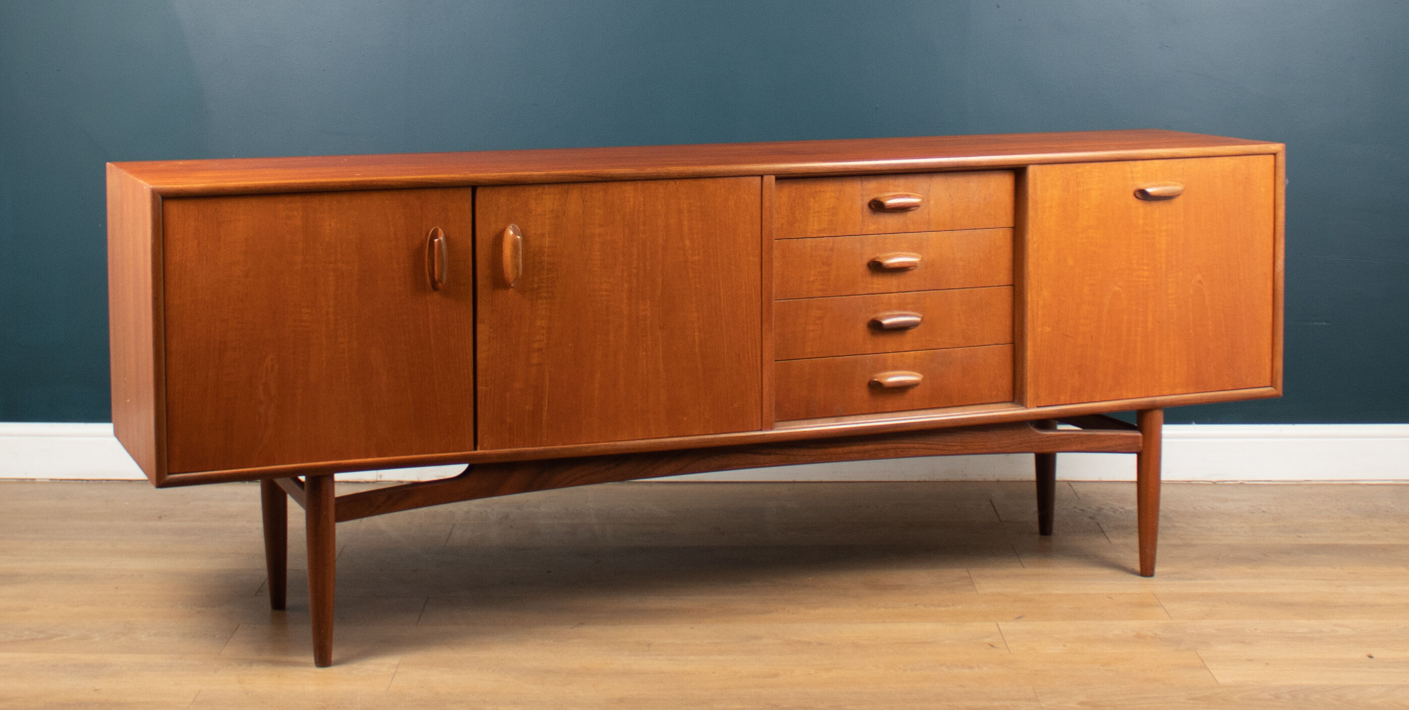 Retro Teak 1960s Restored G Plan Scandi Sideboard By Victor Wilkins