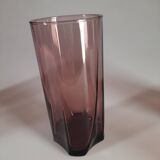 Set of 5 water/juice glasses, vintage smoked purple