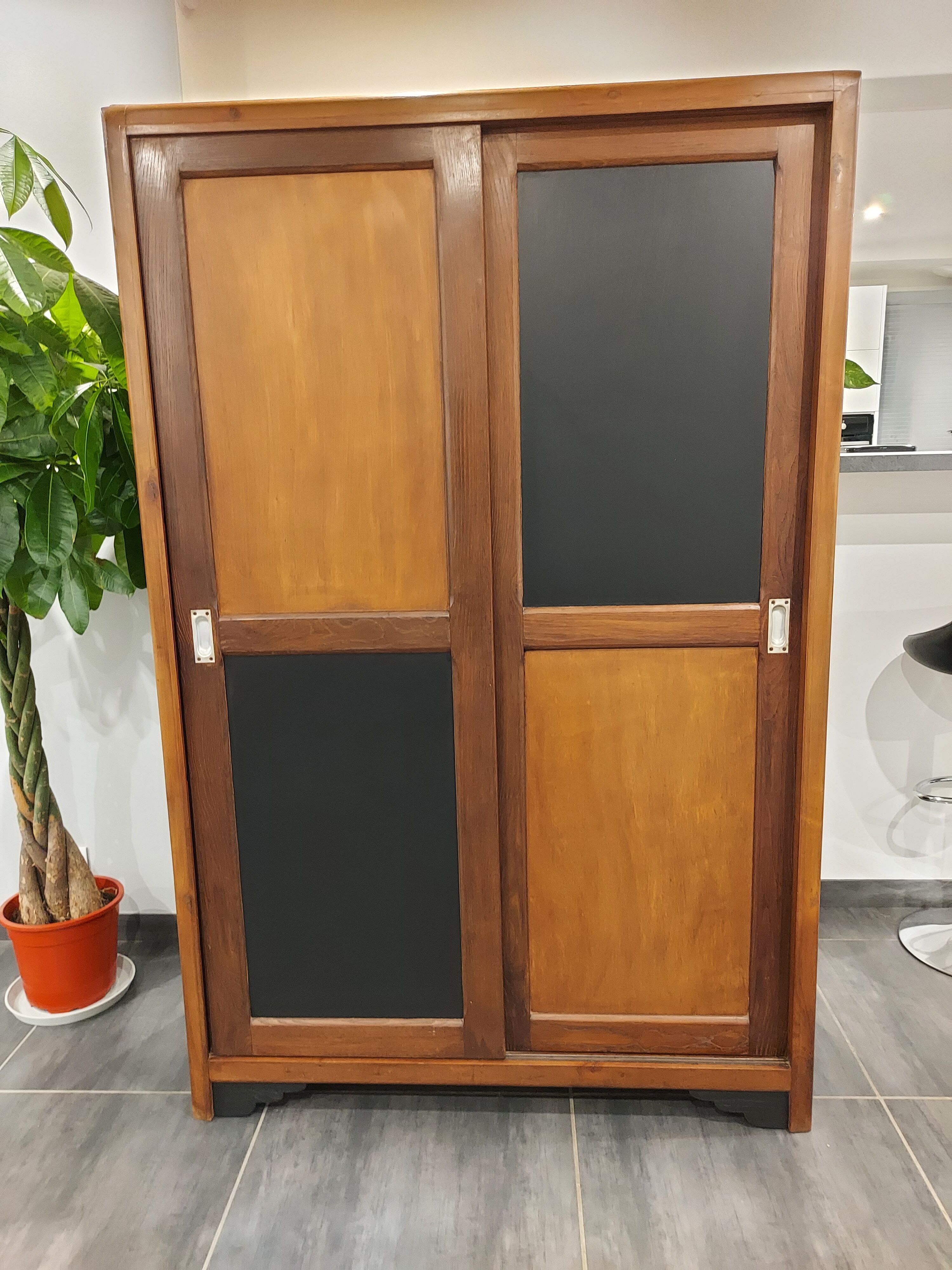 Wardrobe wardrobe sliding doors vintage 1960s