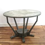 Table ronde vert bouteille