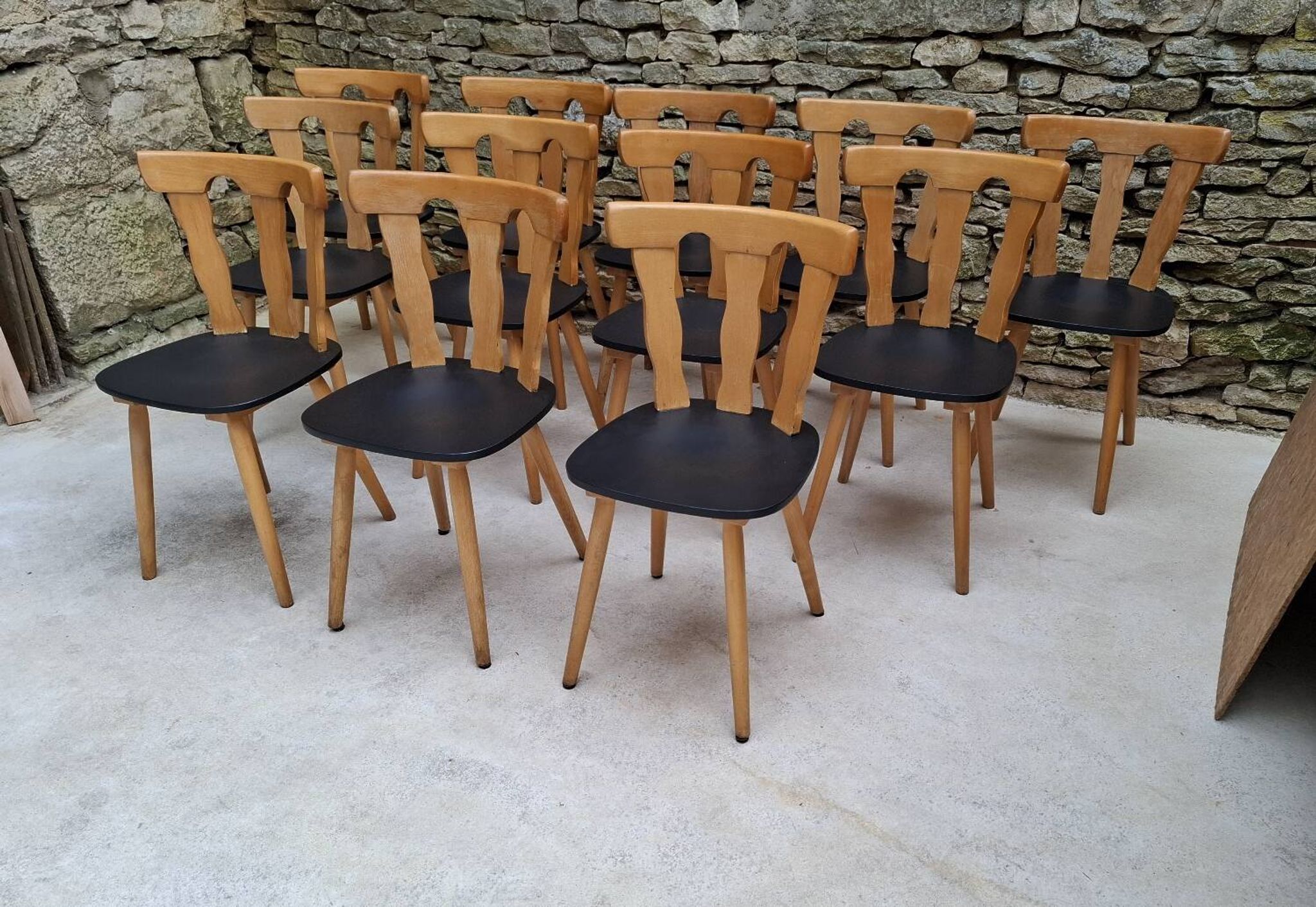 Set of 12 bistro chairs