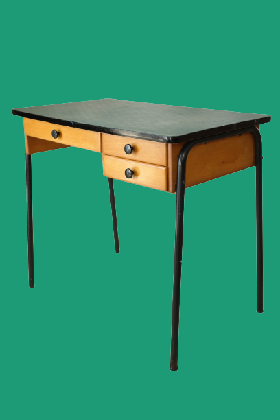 Vintage desk 60' wood and metal FORBO