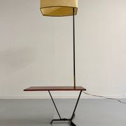 Vintage French design metal and brass floor lamp from the 1950s, Arlus