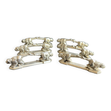 6 zoomorphic knife holders - Orfèvrerie REX