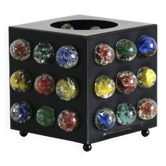 Japanese tealight holder of colored glass beads
