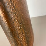 Original Metal Copper and Rattan Hollywood Regency Umbrella Stand Germany, 1950s