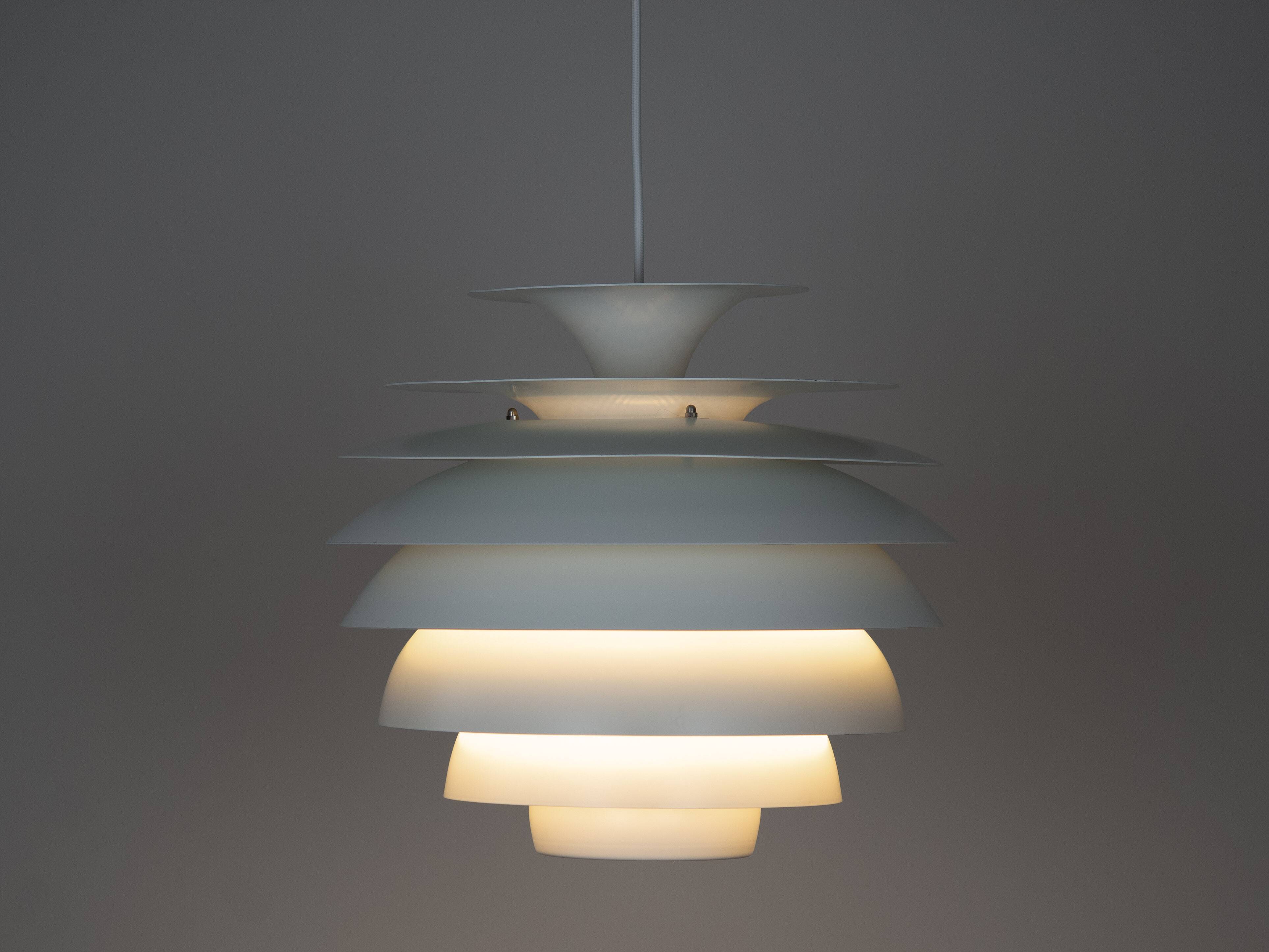 Danish vintage pendant lamp Barcelona by Bent Karlby, Lyfa, 1960s