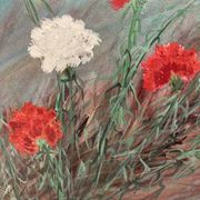Peinture vintage aux oeillets