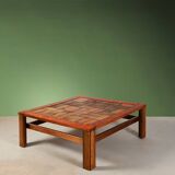 Scandinavian coffee table in rosewood and ceramic