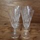 Set of 6 champagne flutes in Reims crystal glass 1950