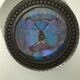 Blue butterfly board old metal frame