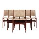 Six chairs by Henning Kjaernulf design, 70s design