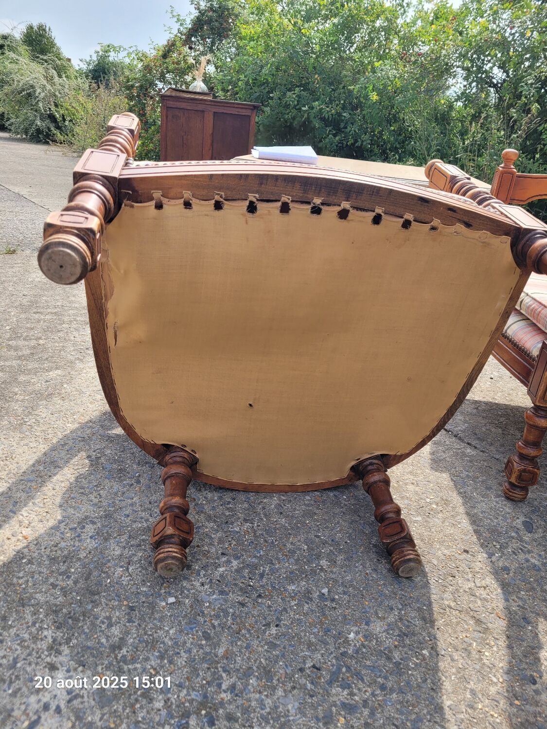 2 wooden armchairs by Giorgetti from the Gallery series from the 1970s.
