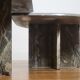 Vintage organically shaped marble side tables, Germany 1970