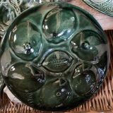 Set of 2 Saint Clément oyster plates in slip