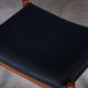 Teak Stools with Black Leather Tops by Spøttrup Møbelfabrik, 1960s, Set of 2