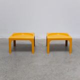 Pair of fiberglass side tables by Marc Berthier for Prisunic, 1970s