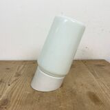 Vintage White Porcelain Wall Light with Milk Glass, 1970s