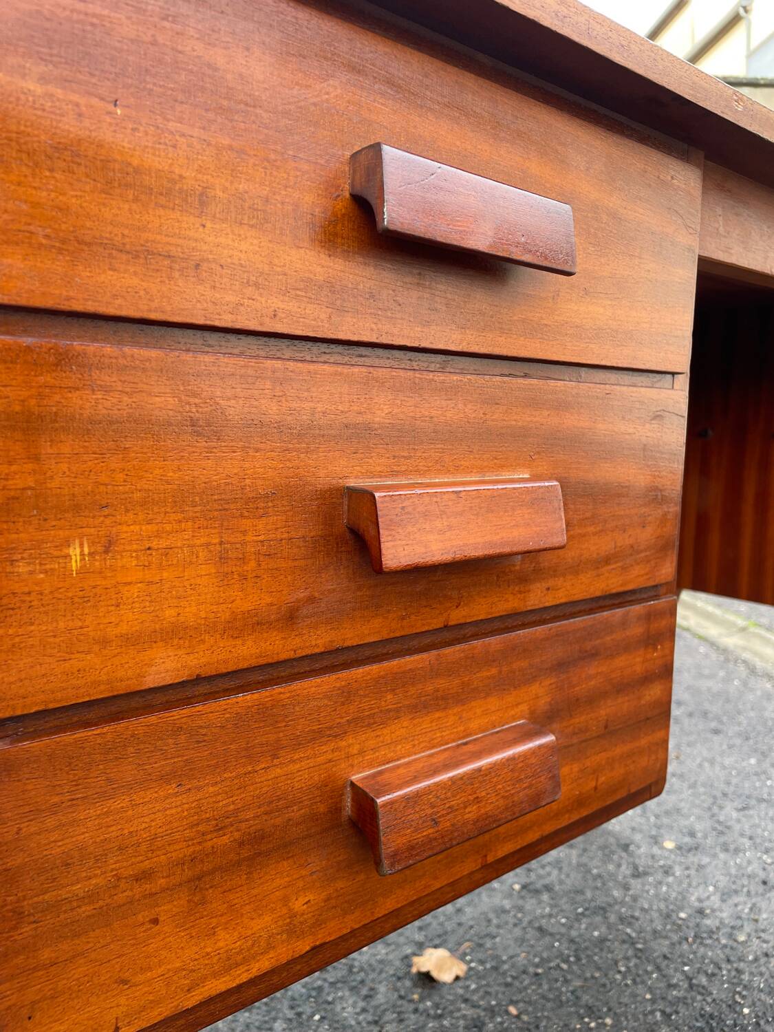 Vintage 1950s 3-drawer desk