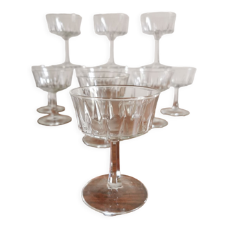 12 vintage champagne glasses