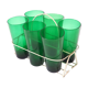 Glasses with metal basket