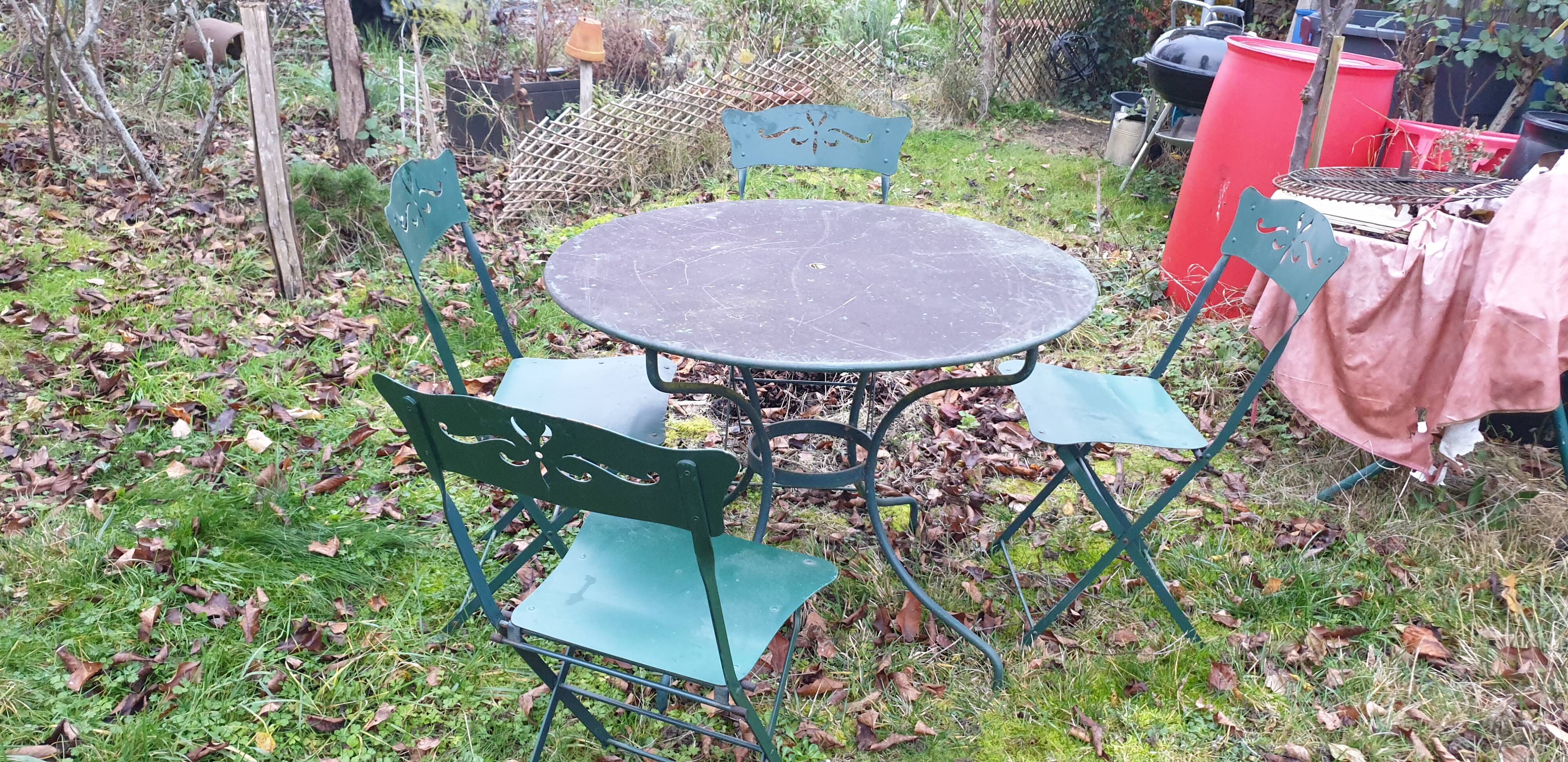 Garden furniture worked iron