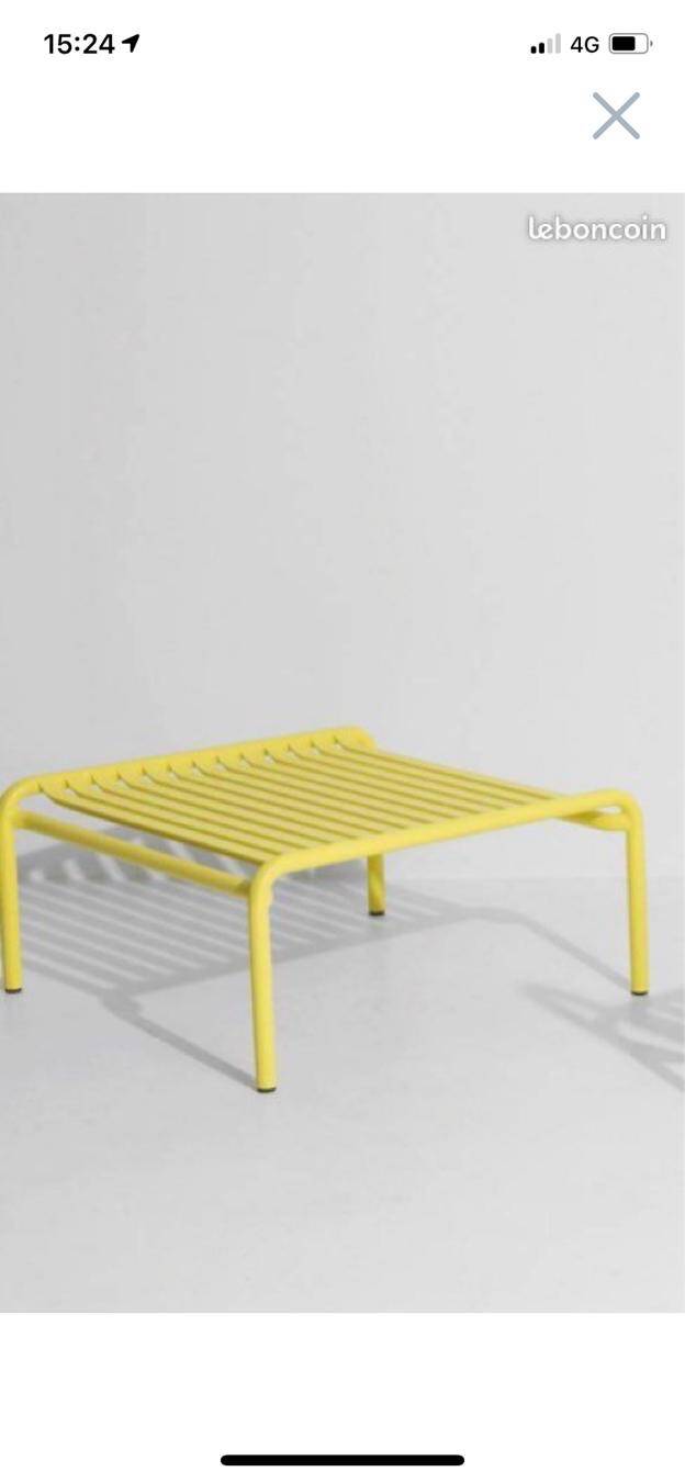Week-end coffee table beige metal / small - 69 x 60 cm / aluminum - petite friture