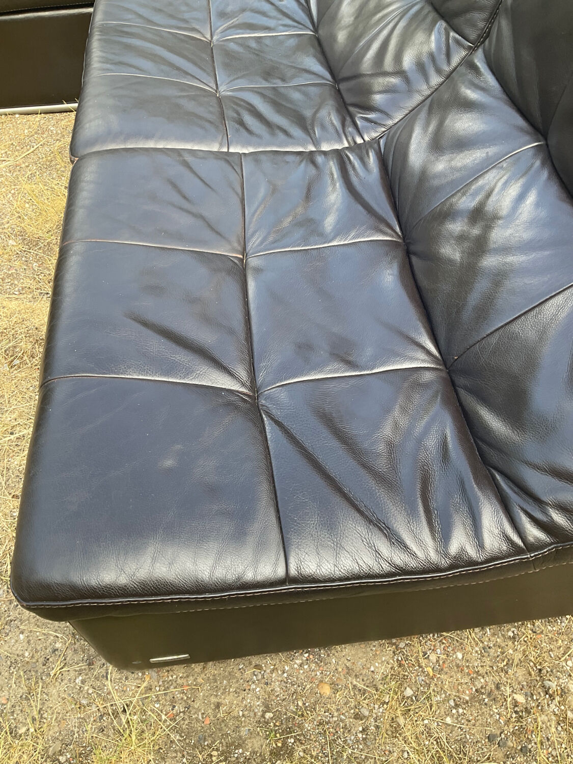 Incanto Italy modular corner sofa in brown leather