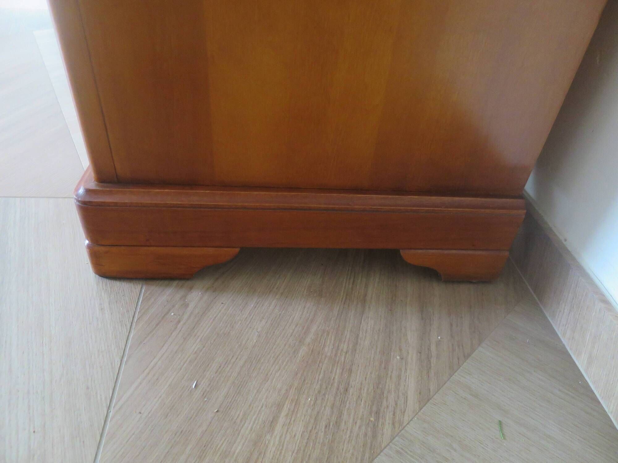Vintage commode secretary dressing table sliding top 7 drawers cherry wood
