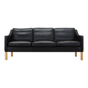 Canapé en cuir noir, - fabrication
