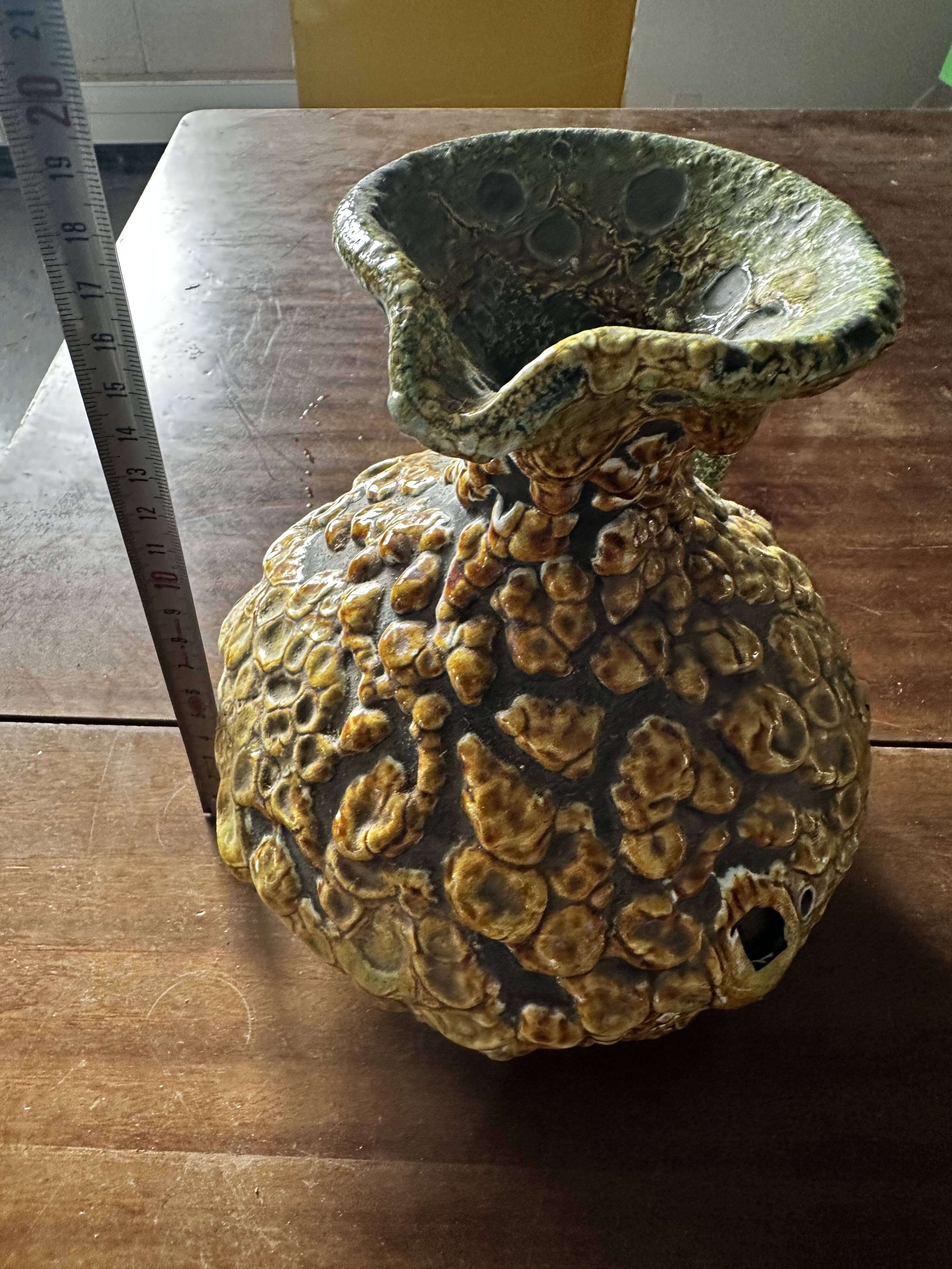 Fat Lava ceramic pitcher from the Cyclope workshops (Charles Cart), 1970s
