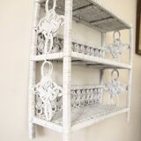 Vintage wicker shelf