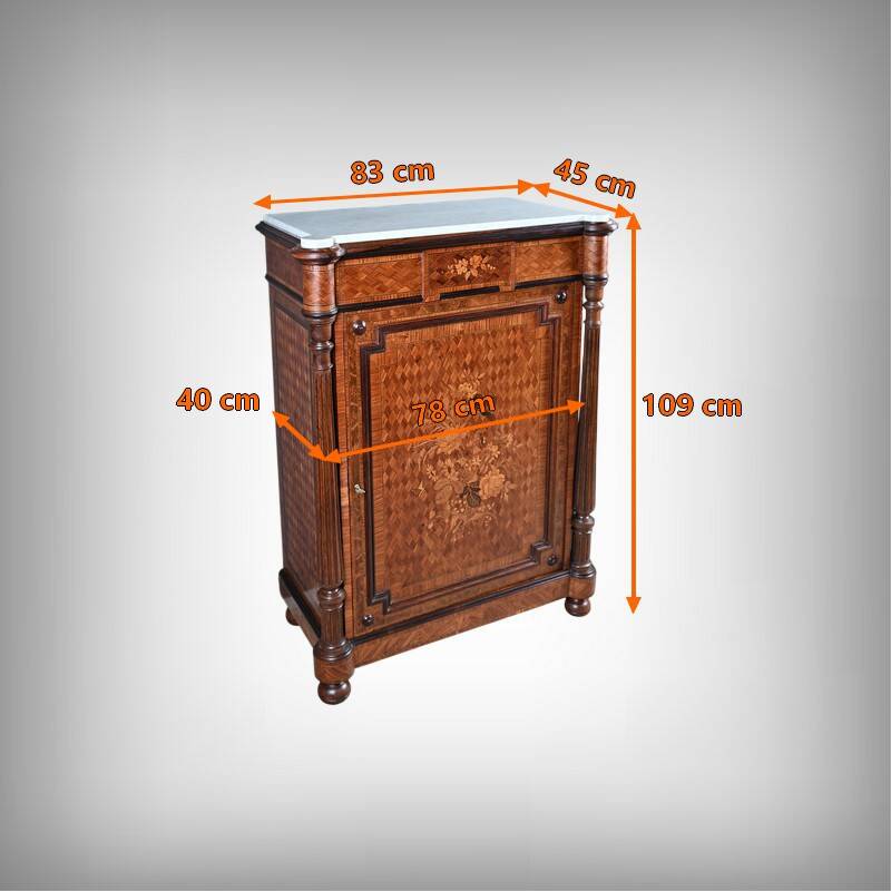 Support Furniture in Precious Wood Marquetry, Napoleon III period – Milie