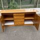 Vintage Scandinavian oak sideboard from the 1980s.