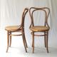2 chaises bistrot de Kohn vers 1900 cannées