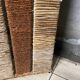 Vintage screen in straw and braided rope