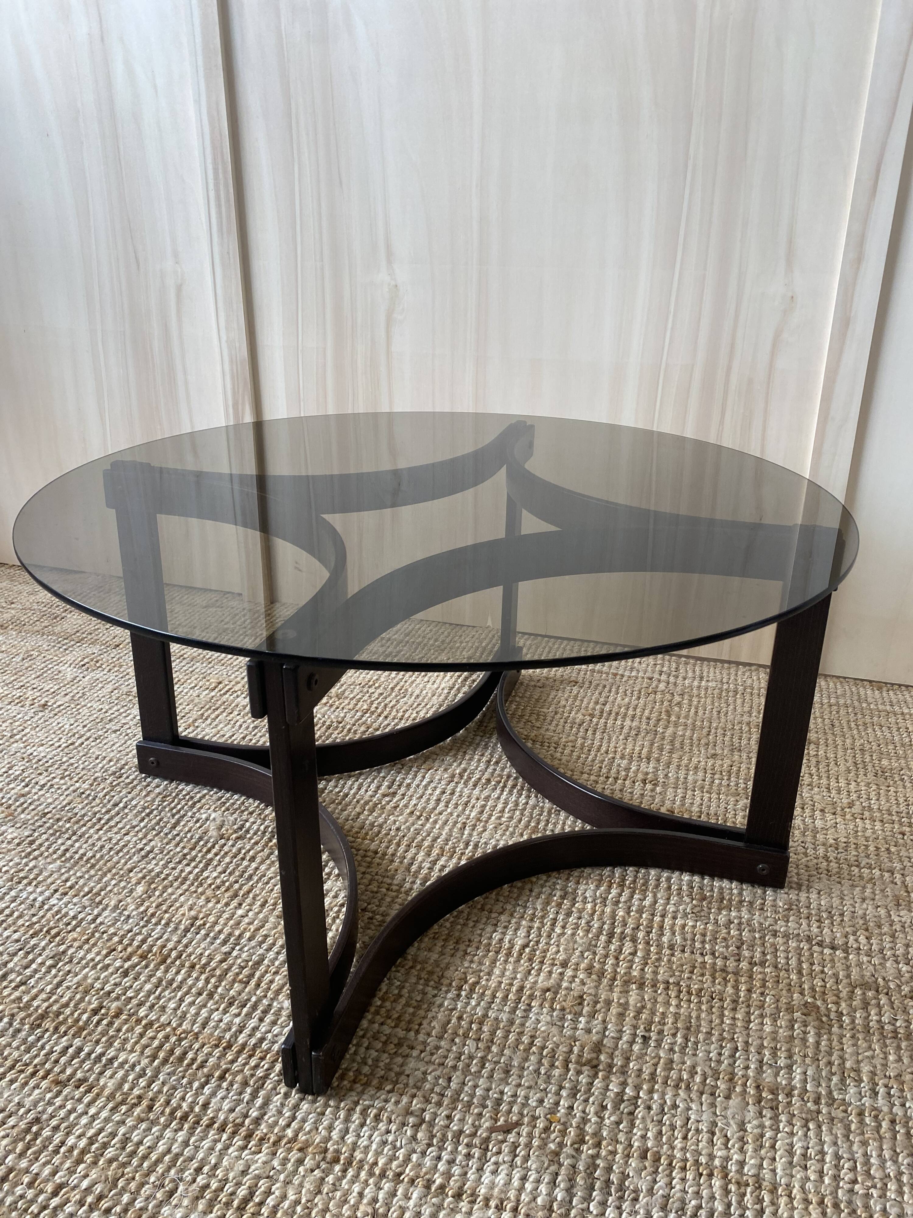Glass & wood coffee table - Ingmar Relling