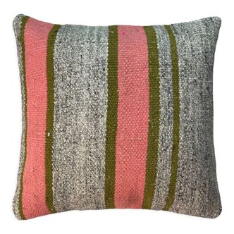 Vintage turkish kilim cushion cover 40 x 40 cm