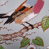 Longwy enamel cup Robin Redbreast