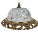 Massive - Hollywood Regency style - brass - glass - 1970s