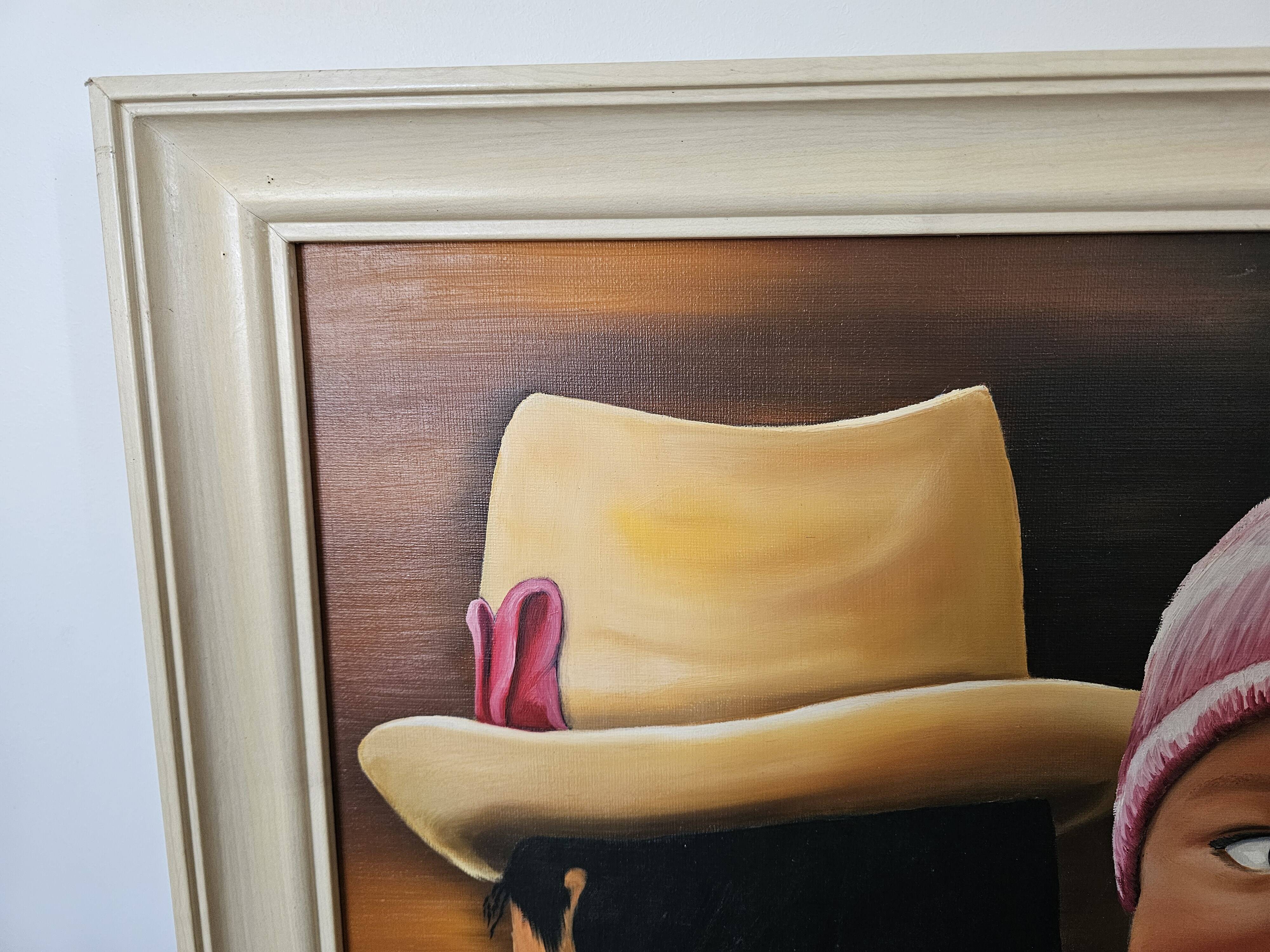 Oil painting on canvas, "The Child of Peru," signed Patricia Tatananni